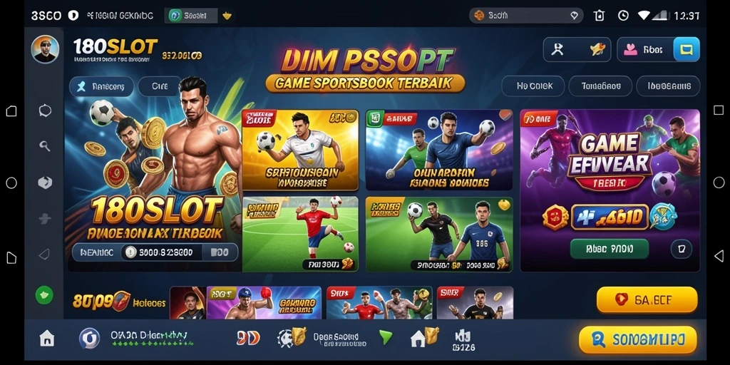 Screenshot 180SLOT menampilkan aksi taruhan olahraga yang seru.