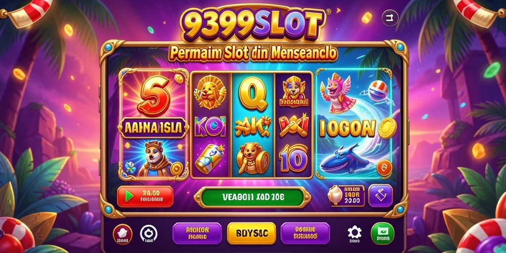 Screenshot gameplay 9399SLOT menunjukkan keseruan saat memutar gulungan.