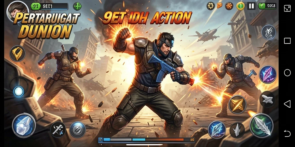 Screenshot menampilkan aksi seru dalam gameplay 9ET.