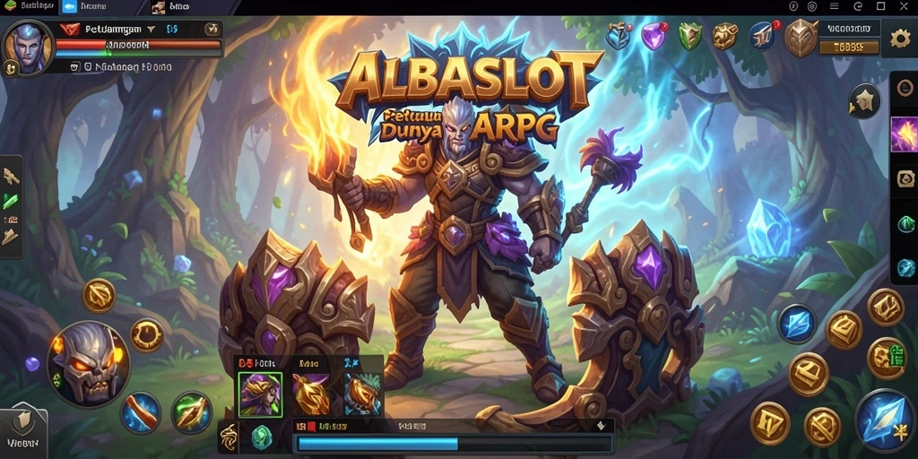 Tampilkan gameplay menegangkan dari ALBASLOT dengan aksi pertarungan yang intens.