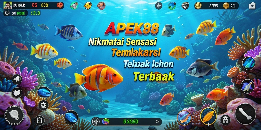 Screenshot APEK88 menampilkan aksi seru Tembak Ikan dengan berbagai efek visual.