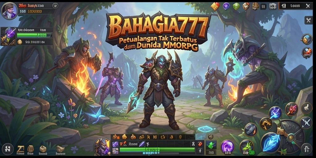 Tampilan screenshot utama BAHAGIA777 menampilkan aksi seru dalam dunia MMORPG.