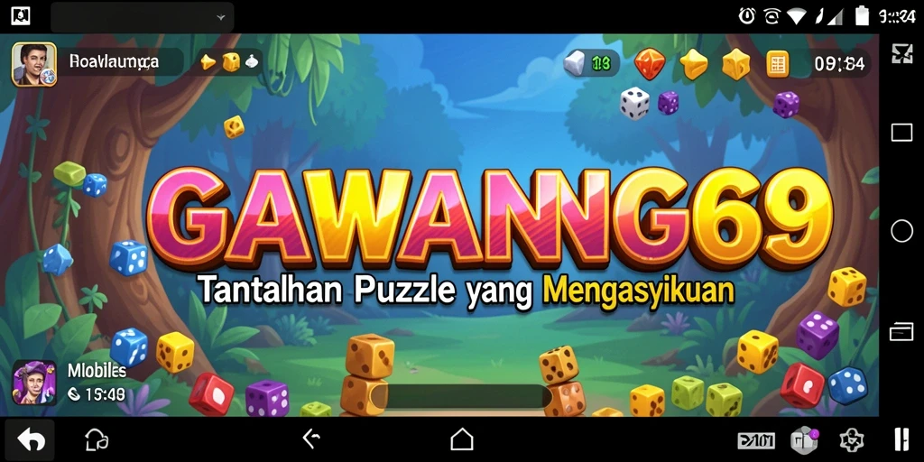 Tampilan gameplay puzzle GAWANG69 yang menarik dan berwarna.