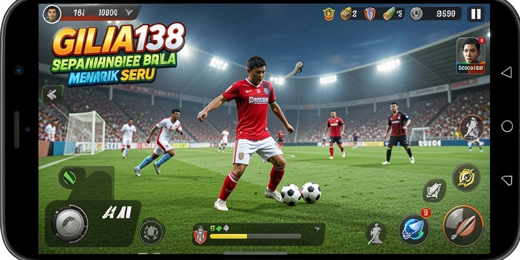 Tampilan gameplay GILA138 yang mengesankan dalam aksi sepak bola.