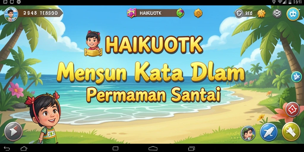 Tampilan gameplay HAIKUOTK dengan suasana santai dan penuh semangat.