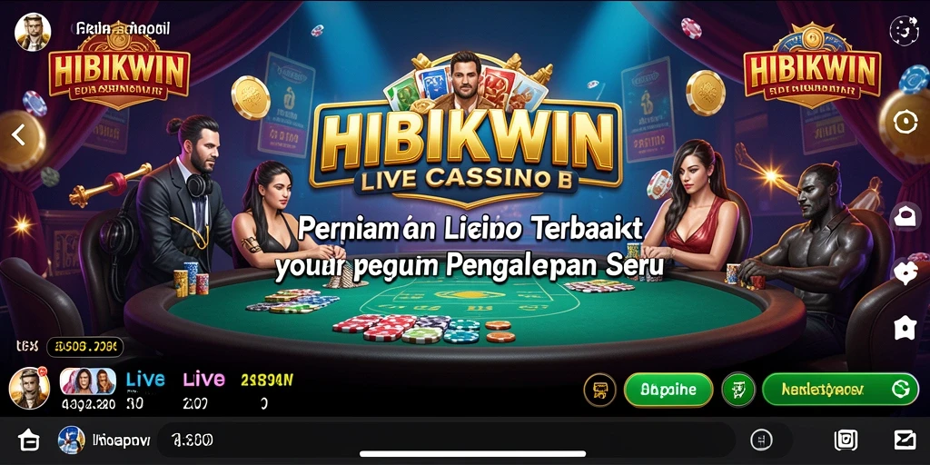 Gameplay seru HIBIKWIN dengan dealer profesional dan interaksi langsung.