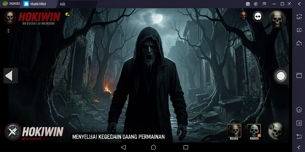 Screenshot gameplay HOKIWIN yang mencekam dan penuh ketegangan.