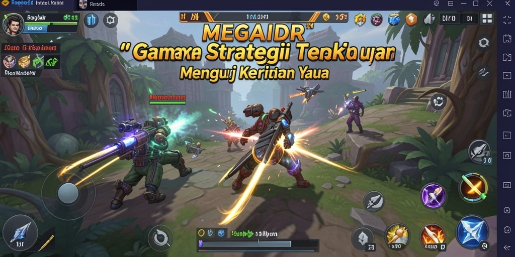 Screenshot gameplay MEGAIDR menunjukkan aksi strategis dan kolaboratif yang mendebarkan.