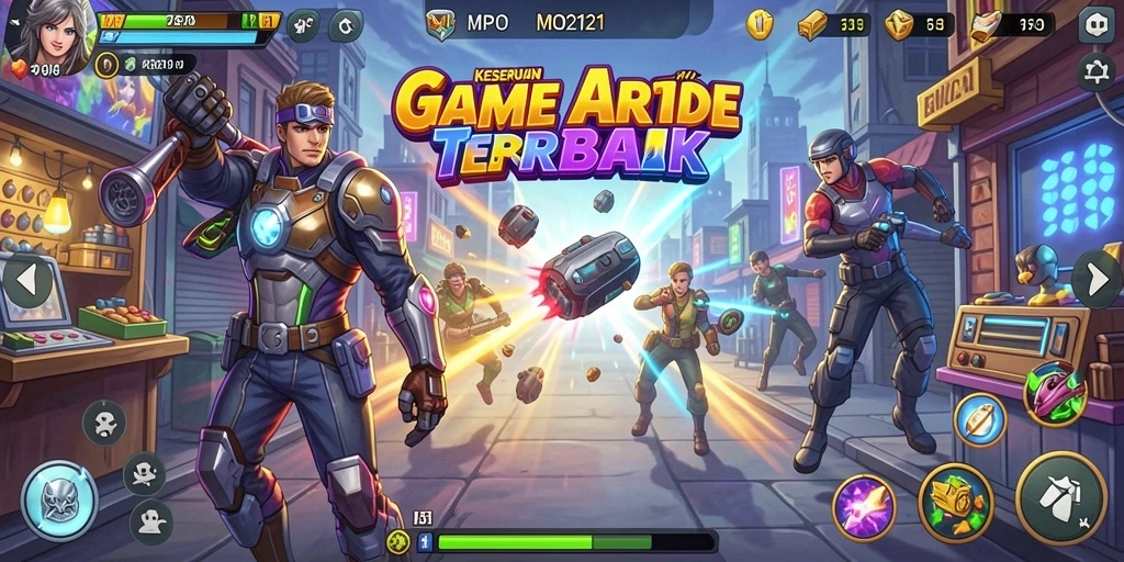 Screenshot MPO2121 menampilkan momen seru dalam gameplay Arcade.