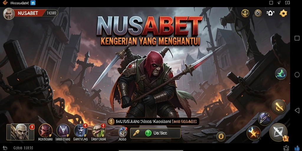 Tampilan gameplay menegangkan di NUSABET dengan elemen horor yang mencolok.