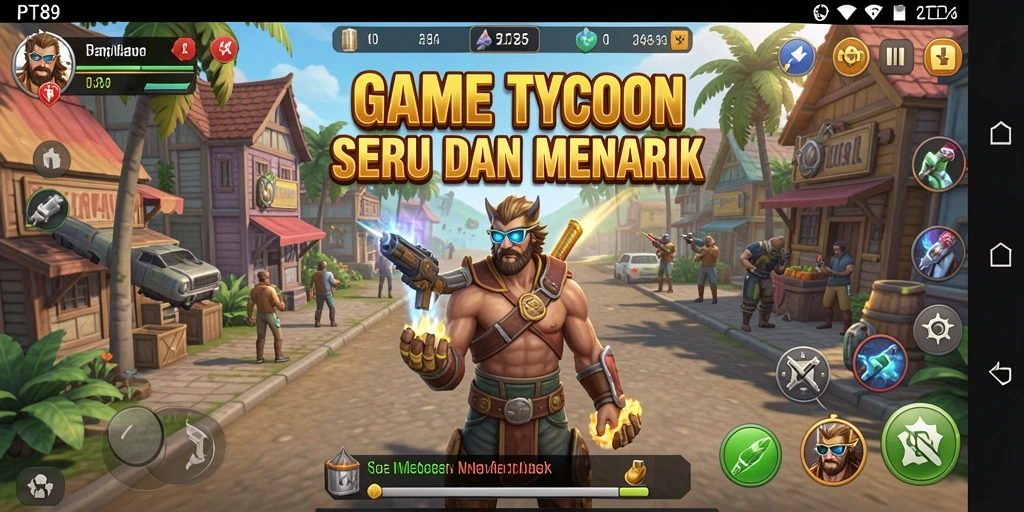 Tampilan menarik dari gameplay <strong>PT89</strong> yang menunjukkan pengelolaan bisnis.