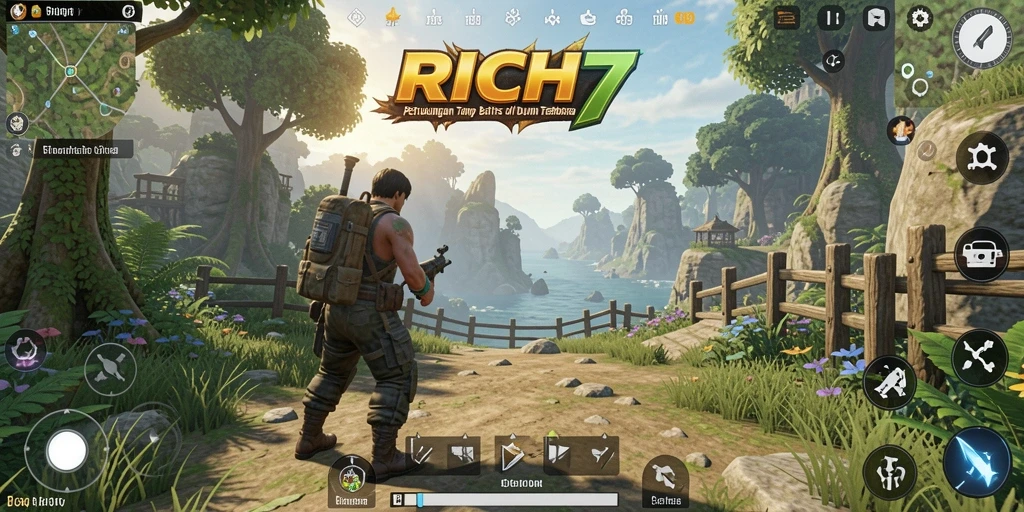 Tampilan gameplay Open World yang menakjubkan di RICH7.