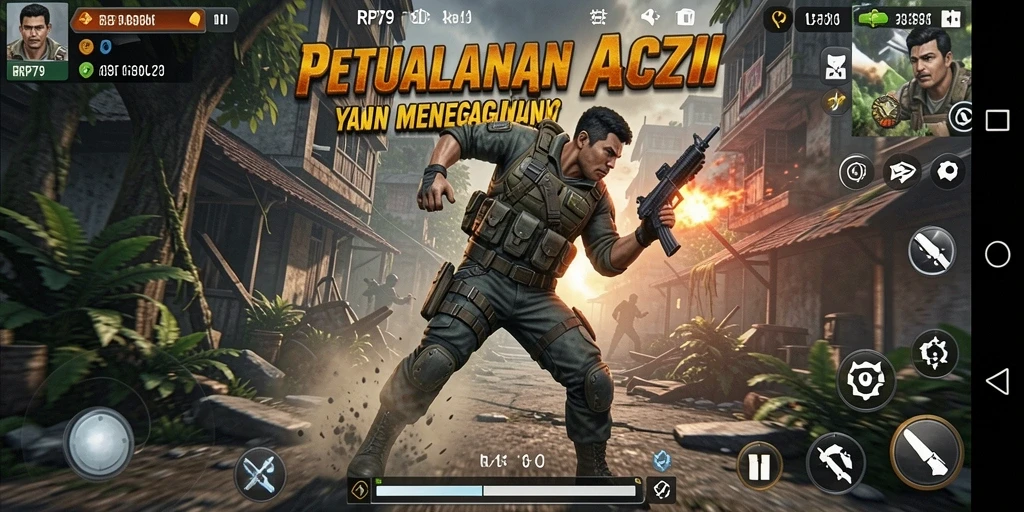 Screenshot gameplay menampilkan aksi mendebarkan di RP79.