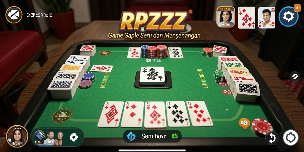 Tampilan gameplay seru dari permainan Gaple RPZZZ.