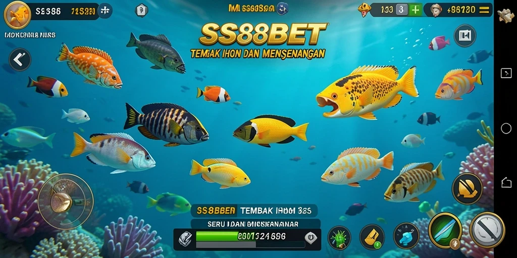 Tampilan gameplay seru dari SS88BET, penuh aksi Tembak Ikan.
